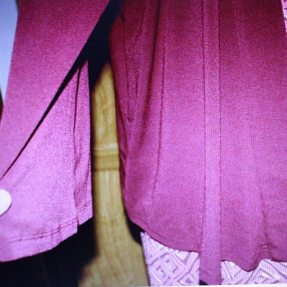 White Stag Women's Dress & Jacket Maroon Print Sz 1X 18/20 - Picture 3 of 6